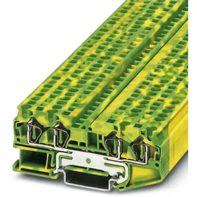Protective conductor terminal, spring balancer connection, 0.08-6.0 mm², 4 pole, 8 kV, yellow/green, 3031461 - 1