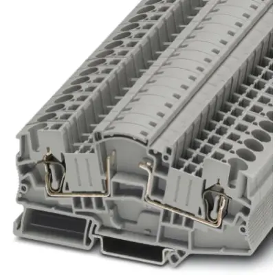 Component terminal block, spring balancer connection, 0.2-10 mm², 2 pole, 30 A, gray, 3035688 - 1