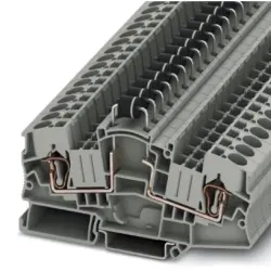 Component terminal block, spring balancer connection, 0.2-10 mm², 2 pole, 5 A, 8 kV, gray, 3035691