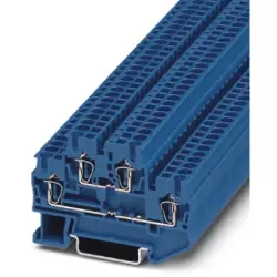 Double-level spring-cage terminal, spring balancer connection, 0.08-4.0 mm², 22 A, 6 kV, blue, 3031283