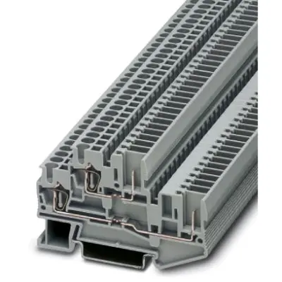 Double level terminal, spring-cage/plug-in connection, 0.08-4.0 mm², 22 A, 6 kV, gray, 3040054 - 1