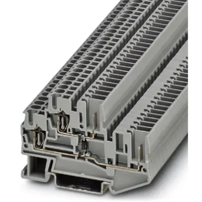 Component terminal block, spring-cage/plug-in connection, 0.08-4.0 mm², 24 A, 6 kV, gray, 3040753 - 1