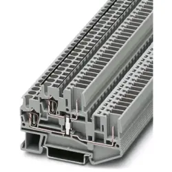 Double level terminal, spring-cage/plug-in connection, 0.08-4.0 mm², 22 A, 6 kV, gray, 3040070