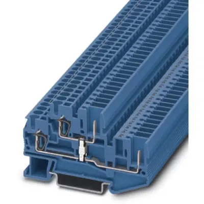 Double level terminal, spring-cage/plug-in connection, 0.08-4.0 mm², 4 pole, 22 A, 6 kV, blue, 3040685 - 1