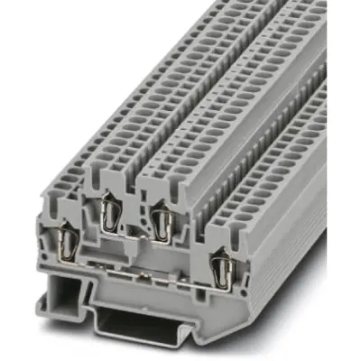 Double-level spring-cage terminal, spring balancer connection, 0.08-4.0 mm², 22 A, 4 kV, gray, 3035519 - 1