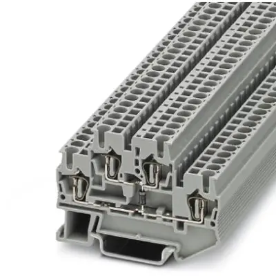 Component terminal block, spring balancer connection, 0.08-4.0 mm², 4 pole, 22 A, 4 kV, gray, 3031563 - 1