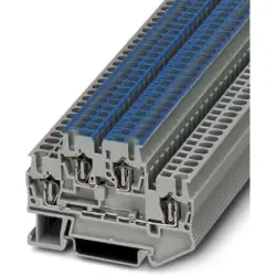 Double-level spring-cage terminal, spring balancer connection, 0.08-4.0 mm², 22 A, 6 kV, gray, 3036330