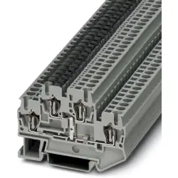 Double level terminal, spring balancer connection, 0.08-4.0 mm², 22 A, 6 kV, gray, 3031539