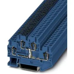 Double level terminal, spring balancer connection, 0.08-4.0 mm², 4 pole, 22 A, 6 kV, blue, 3035108
