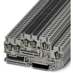 Double level terminal, spring balancer connection, 0.08-4.0 mm², 22 A, 6 kV, gray, 3038545