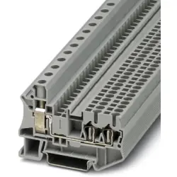 Potential collecting terminal, screw connection, 0.5-16 mm², 5 pole, 55 A, 8 kV, gray, 3033139