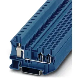 Potential collecting terminal, screw connection, 0.5-16 mm², 5 pole, 55 A, 8 kV, blue, 3033142