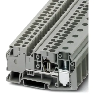 Potential collecting terminal, spring balancer connection, 0.2-10 mm², 5 pole, 41 A, 8 kV, gray, 3033126 - 1