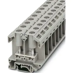Through terminal block, bolt connection, 0.1-25 mm², 2 pole, 101 A, 8 kV, gray, 0790488