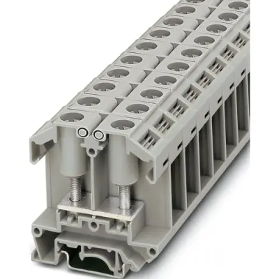 Through terminal block, bolt connection, 0.1-25 mm², 2 pole, 101 A, 8 kV, gray, 0790488 - 1