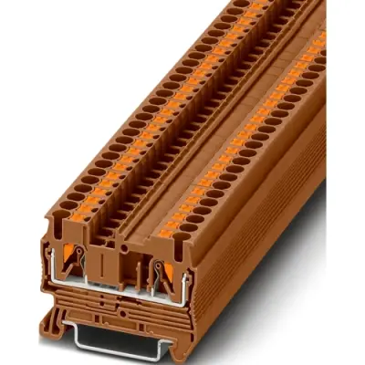 Through terminal block, push-in connection, 0.14-4.0 mm², 1 pole, 24 A, 8 kV, brown, 1176299 - 1