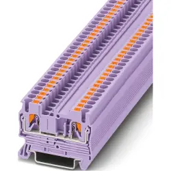 Through terminal block, push-in connection, 0.14-4.0 mm², 1 pole, 24 A, 8 kV, purple, 1233140