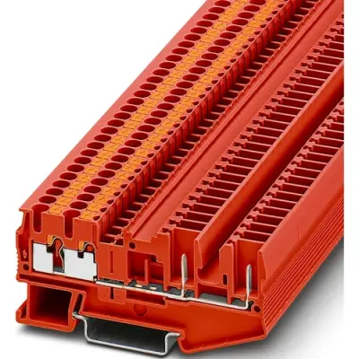 Through terminal block, push-in/plug connection, 0.14-4.0 mm², 4 pole, 24 A, 6 kV, red, 1149032 - 1