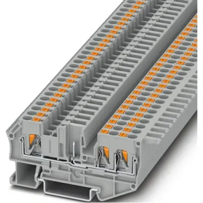 Through terminal block, push-in/plug connection, 0.14-4.0 mm², 24 A, 8 kV, gray, 1107578 - 1