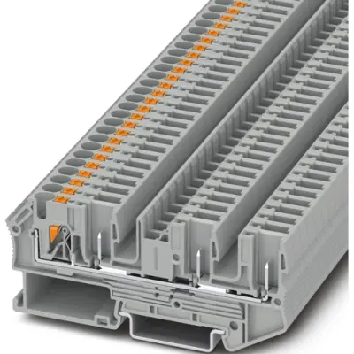 Through terminal block, push-in/plug connection, 0.2-6.0 mm², 32 A, 8 kV, gray, 1091577 - 1