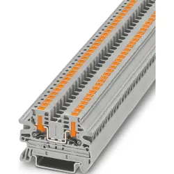 Through terminal block, push-in connection, 0.14-4.0 mm², 1 pole, 24 A, 8 kV, gray, 1078960