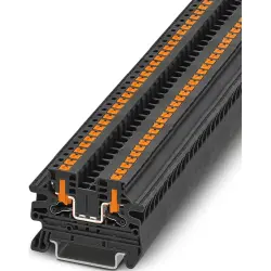 Through terminal block, push-in connection, 0.14-4.0 mm², 1 pole, 24 A, black, 1291482