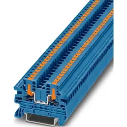 Through terminal block, push-in connection, 0.14-4.0 mm², 1 pole, 24 A, 8 kV, blue, 1078962