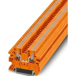 Through terminal block, push-in connection, 0.14-4.0 mm², 1 pole, 24 A, orange, 1291488