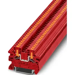 Through terminal block, push-in connection, 0.14-4.0 mm², 1 pole, 24 A, red, 1291478