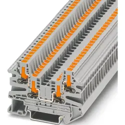 Through terminal block, push-in connection, 0.14-4.0 mm², 24 A, 8 kV, gray, 1078999