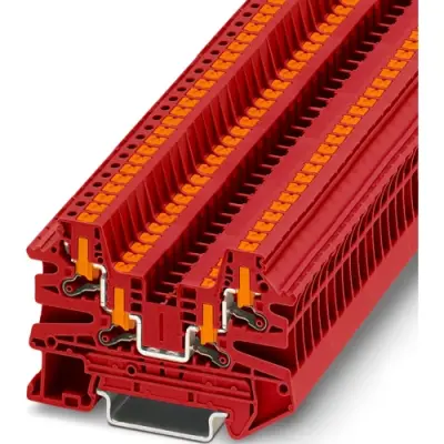 Through terminal block, push-in connection, 0.14-4.0 mm², 24 A, red, 1291506 - 1