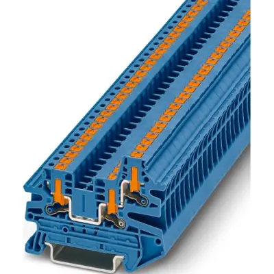 Through terminal block, push-in connection, 0.14-4.0 mm², 24 A, 8 kV, blue, 1078971 - 1
