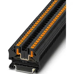 Through terminal block, push-in connection, 0.2-6.0 mm², 32 A, 8 kV, black, 1291849