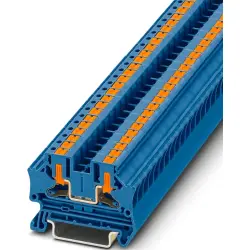 Through terminal block, push-in connection, 0.2-6.0 mm², 32 A, 8 kV, blue, 1088729