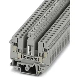 Through terminal block, screw connection, 0.2-6.0 mm², 4 pole, 16 A, 6 kV, gray, 2777072