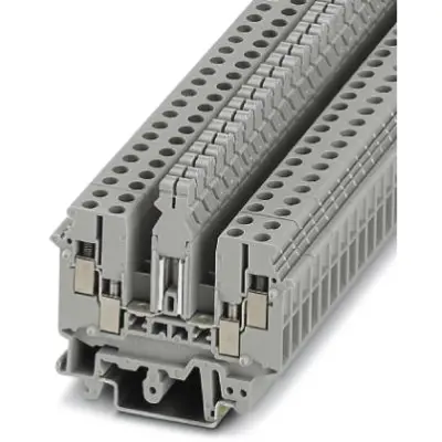 Through terminal block, screw connection, 0.2-6.0 mm², 4 pole, 16 A, 6 kV, gray, 2777072 - 1