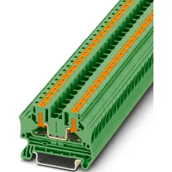 Through terminal block, push-in connection, 0.2-6.0 mm², 32 A, 8 kV, green, 1291850
