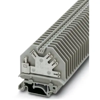 Through terminal block, screw connection, 0.2-4.0 mm², 2 pole, 32 A, 8 kV, gray, 2017237 - 1