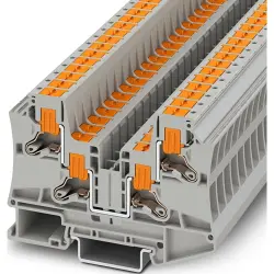 Through terminal block, push-in connection, 0.5-10 mm², 1 pole, 41 A, 8 kV, gray, 1116871