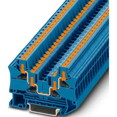 Through terminal block, push-in connection, 0.5-10 mm², 1 pole, 41 A, 8 kV, blue, 1116740 - 1