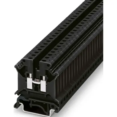 Through terminal block, screw connection, 0.2-4.0 mm², 24 A, 8 kV, black, 0711344 - 1