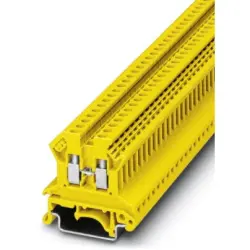Through terminal block, screw connection, 0.2-4.0 mm², 2 pole, 24 A, 8 kV, yellow, 3038011