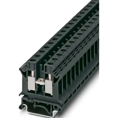 Through terminal block, screw connection, 0.2-10 mm², 1 pole, 41 A, 8 kV, black, 0719236 - 1