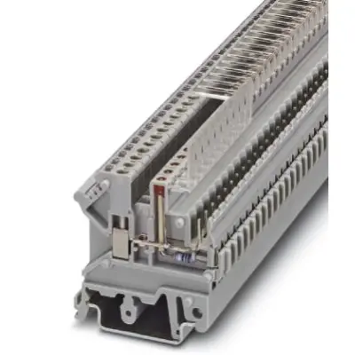 Through terminal block, screw/plug-in connection, 0.2-4.0 mm², 1 pole, 12 A, 4 kV, gray, 3002076 - 1