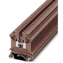 Through terminal block, screw connection, 0.2-6.0 mm², 2 pole, 32 A, 8 kV, brown, 3007330