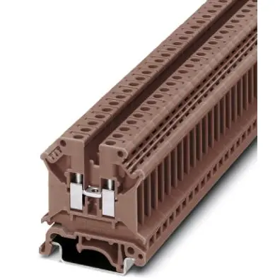 Through terminal block, screw connection, 0.2-6.0 mm², 2 pole, 32 A, 8 kV, brown, 3007330 - 1