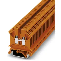 Through terminal block, screw connection, 0.2-6.0 mm², 2 pole, 32 A, 8 kV, orange, 3002908