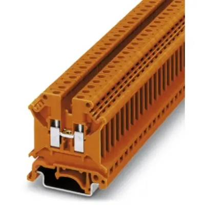 Through terminal block, screw connection, 0.2-6.0 mm², 2 pole, 32 A, 8 kV, orange, 3002908 - 1