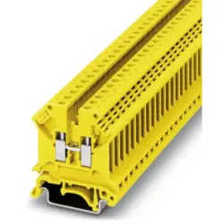 Through terminal block, screw connection, 0.2-6.0 mm², 2 pole, 32 A, 8 kV, yellow, 3003952