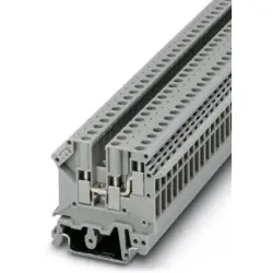Through terminal block, screw connection, 0.2-4.0 mm², 3 pole, 32 A, 6 kV, gray, 1923021